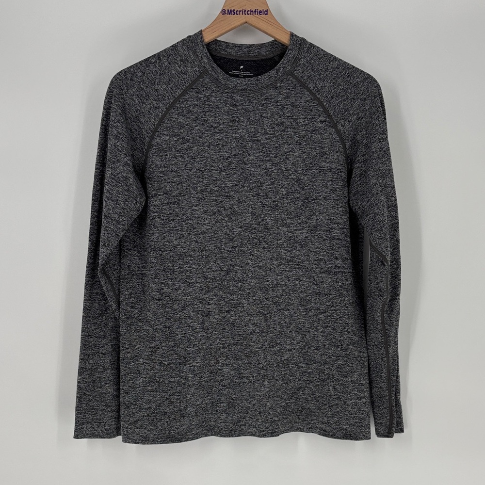 Fabletics small heathered black long sleeve top shirt